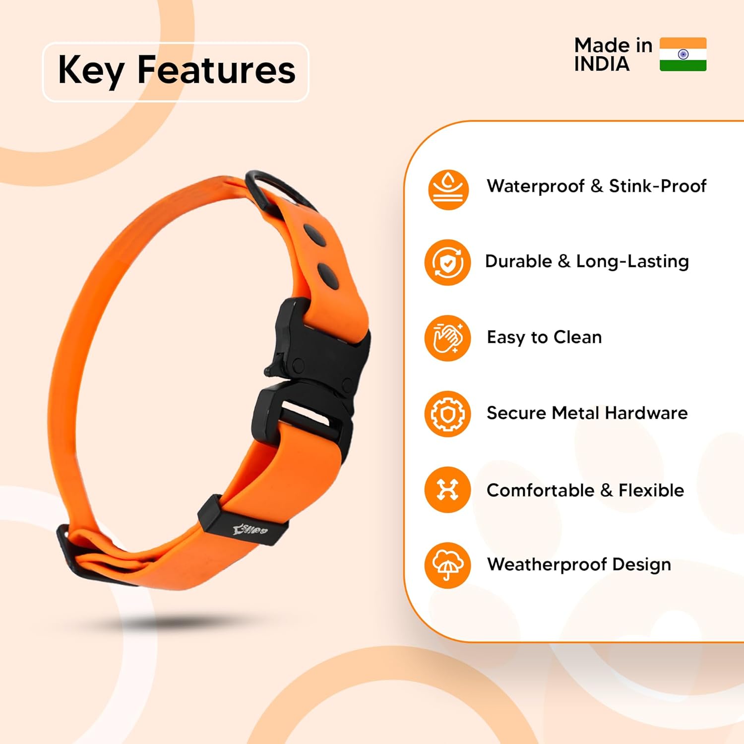 Adil’S Biothane Dog Collar - Waterproof Heavy Duty Dog Collars with Quick Release Buckle & D-Ring