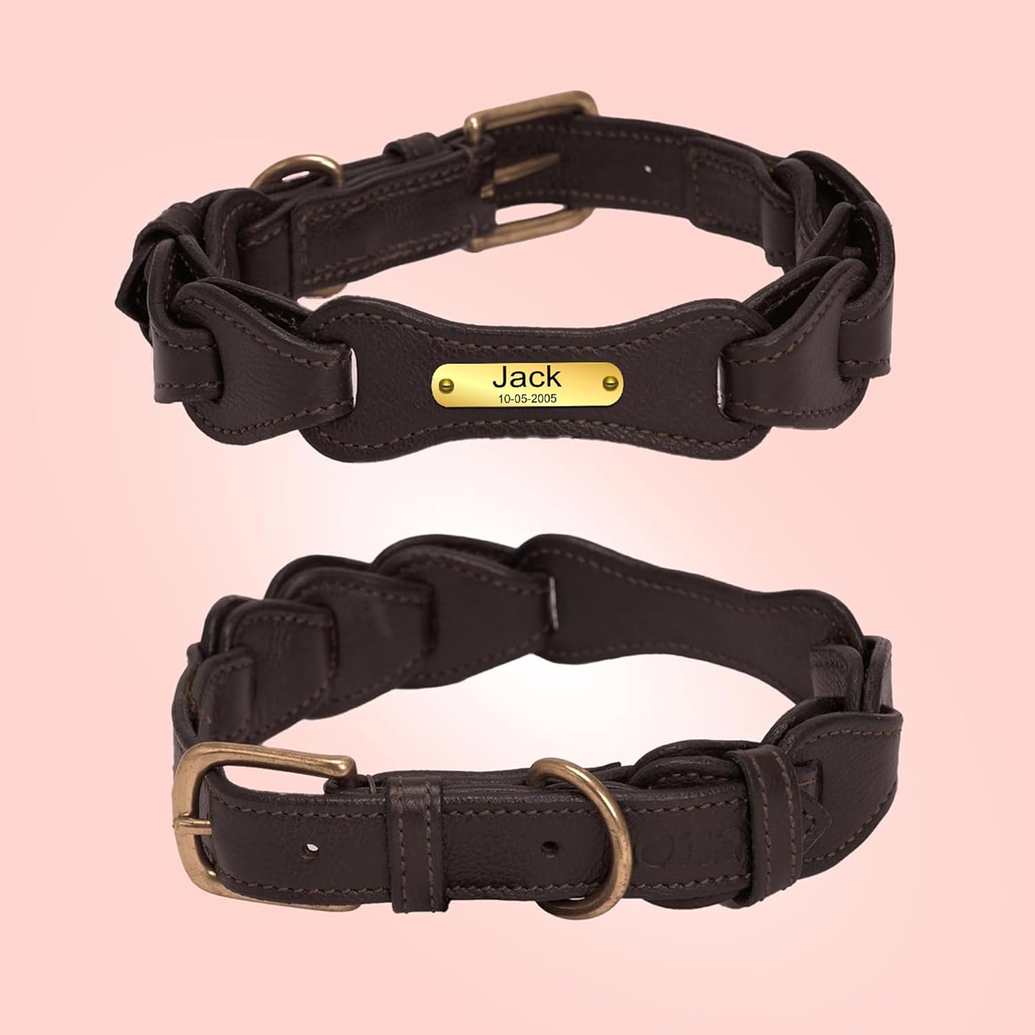 Adil's Leather Personalized Dog Collar (Softy Leather) – 1.5 Inch Wide