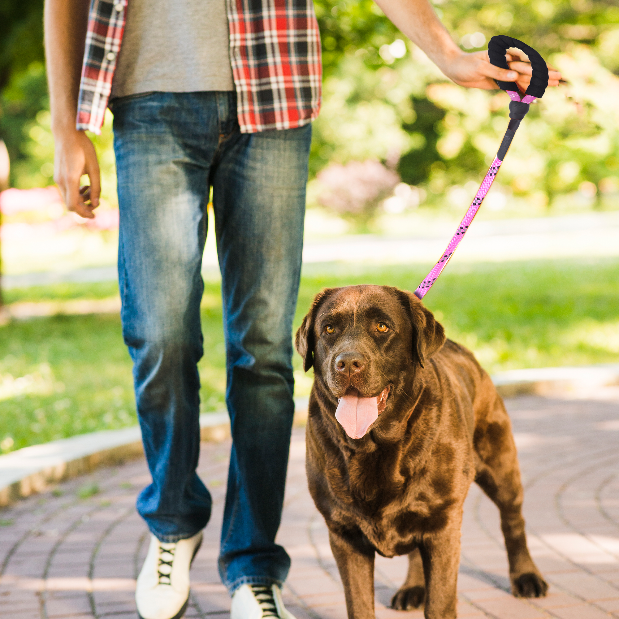 ADIL’S Heavy Duty Nylon Dog Leash, Reflective Dog Leash for Medium & Large Dogs (5 Feet)