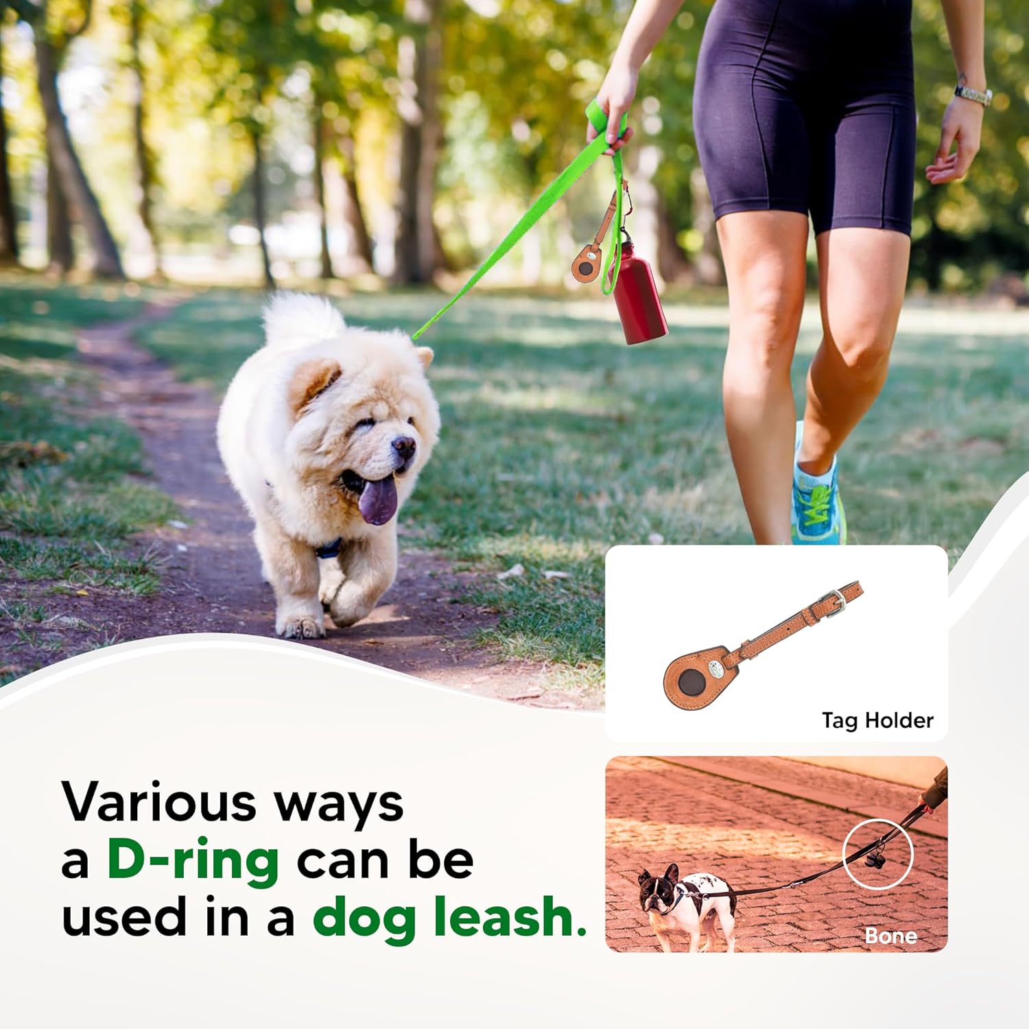 Adil’s Biothane Dog Leash - Waterproof Leashes for Dogs, Metal Hook, Adjustable 5ft Length Suitable for Dogs & Puppies, Ideal for Walking, Running & Training