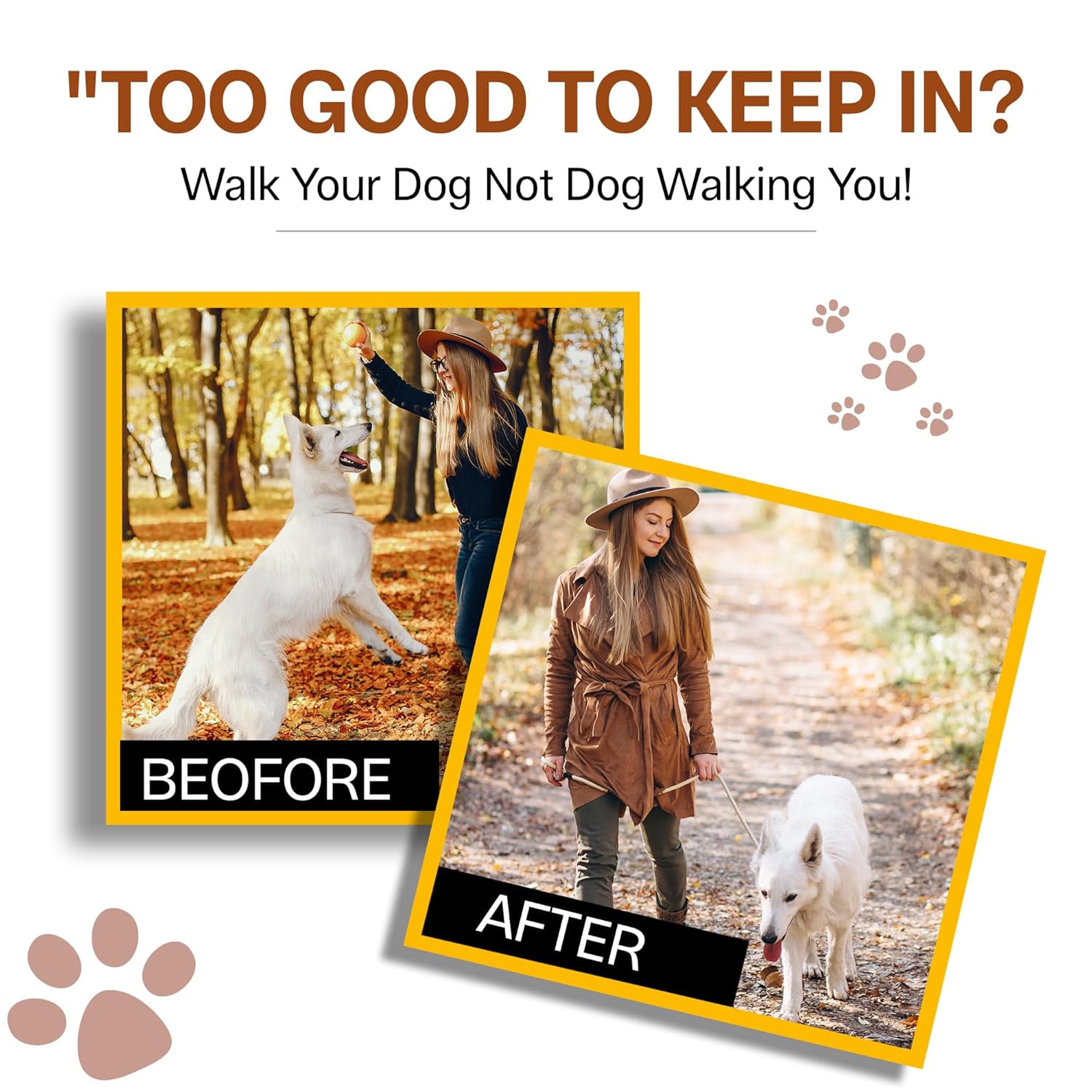 ADIL'S Prong Dog Collar with Protective Black End Plastic Caps - Adjustable Choke Collar with Quick-Release Buckle