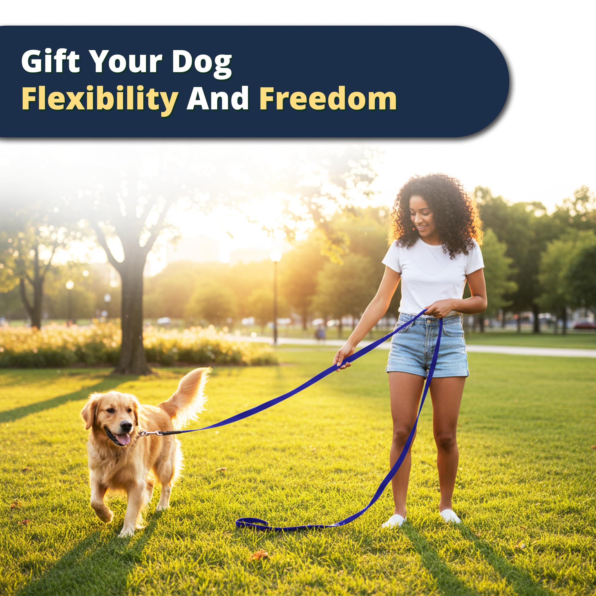 Adil’s 10FT Adjustable Dog Leash Features a Soft Leather Handle, Strong Nylon, and a 360° Swivel Hook—Durable, Comfy, and Ideal for Small to Large Dogs.