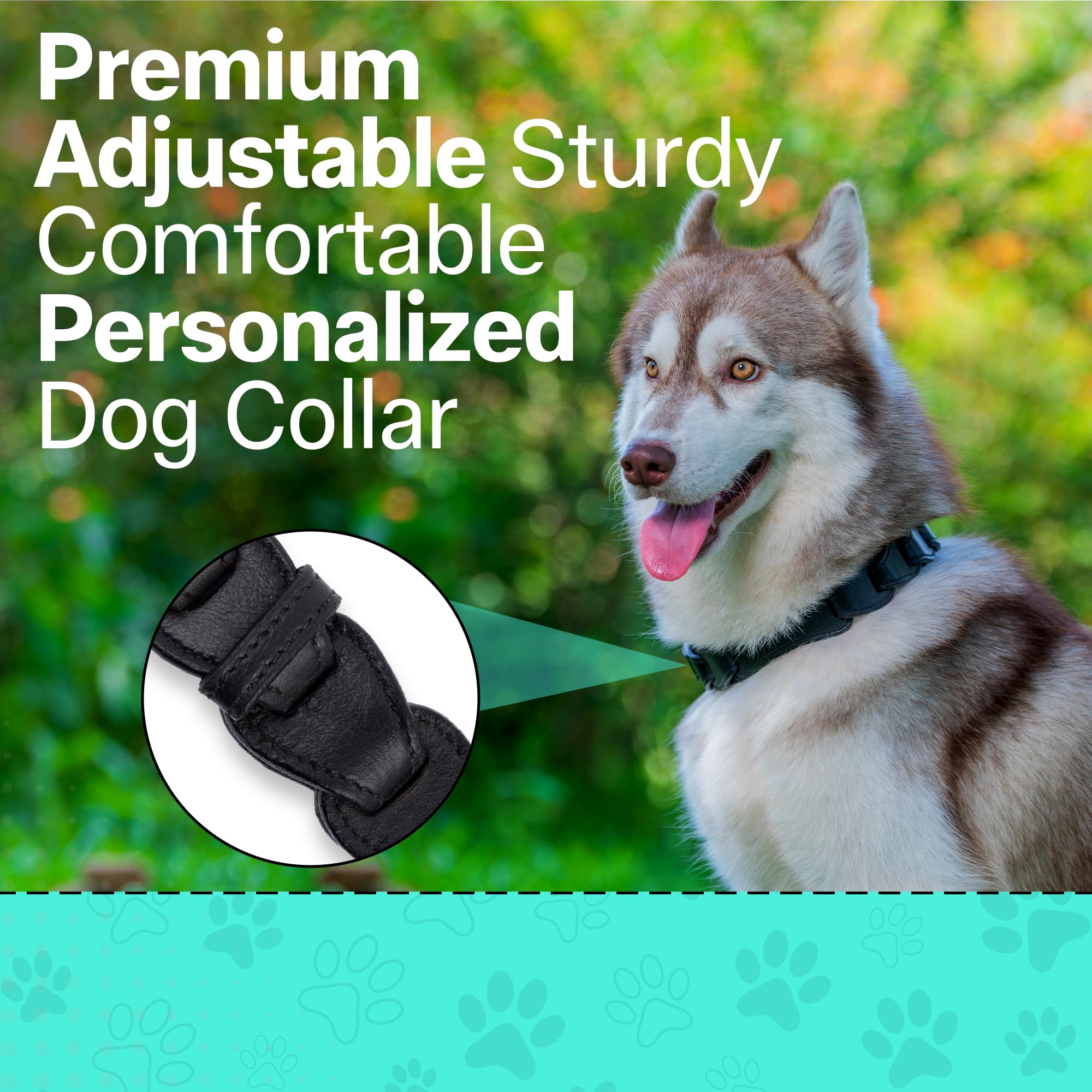 Adil’S Soft Leather Personalized Dog Collar for Large Medium Small Dogs Neck Collar with Personalized Dog Name in Neck Size 12 Inch to 26 Inch