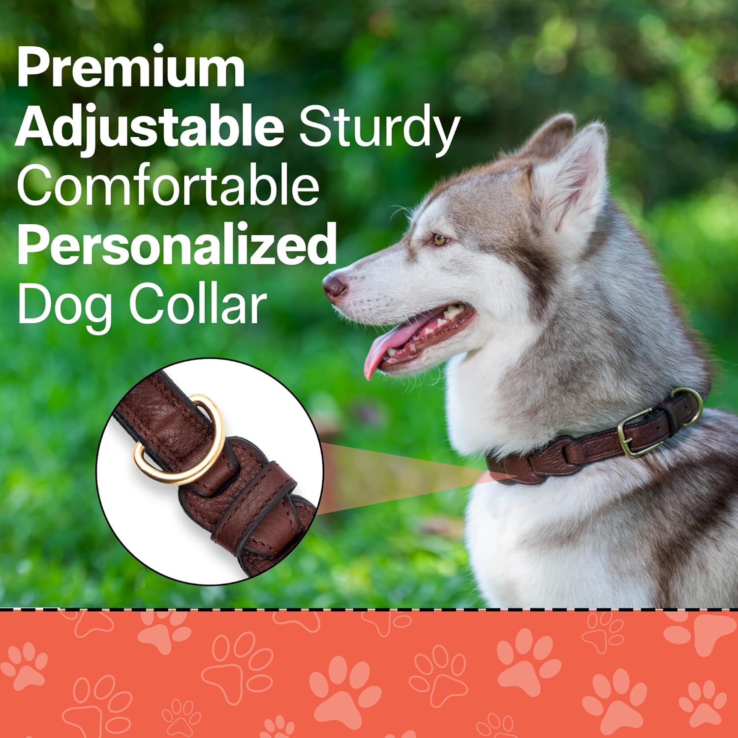 Adil's Leather Personalized Dog Collar (Softy Leather) – 1.5 Inch Wide