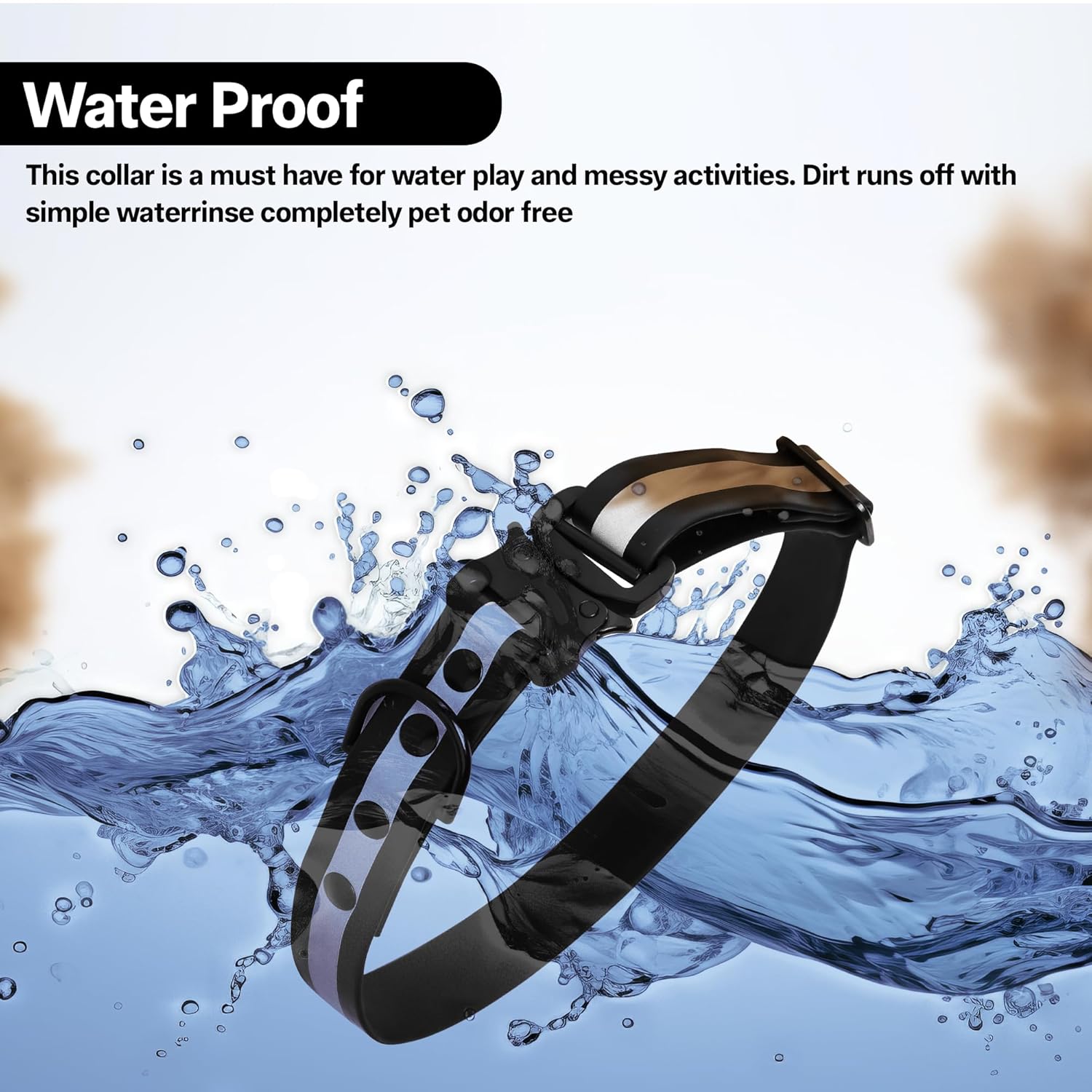 Adil’S Biothane Reflective Dog Collar 1 inch Width - Waterproof Heavy Duty Dog Collars with Quick Release Buckle & D-Ring for leashes Fits Small, Large & Medium Dogs