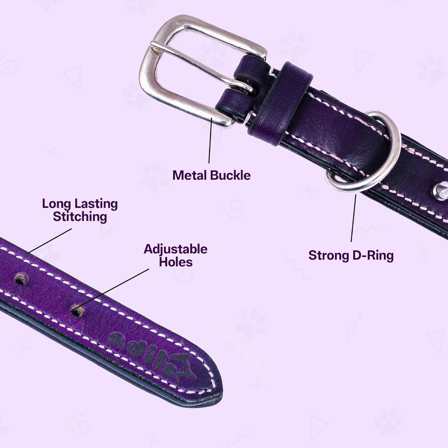 Adil’S Leather Spike Studded Dog Collar – Adjustable Pet Collar for Small, Medium, Large Dogs Durable & Stylish for Pitbulls, Bulldogs, Mastiffs & Guard Dogs