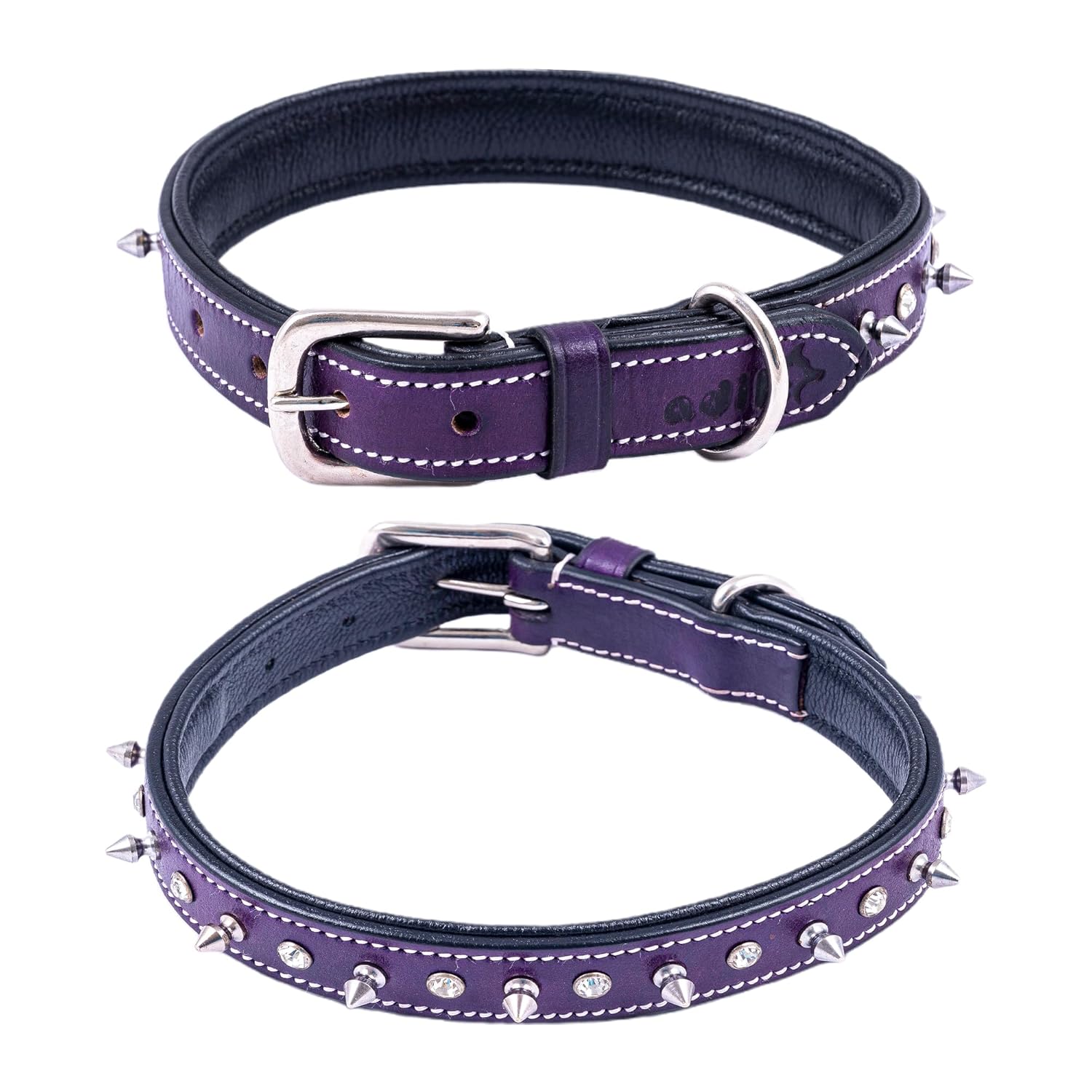 Adil’S Leather Spike Studded Dog Collar – Adjustable Pet Collar for Small, Medium, Large Dogs Durable & Stylish for Pitbulls, Bulldogs, Mastiffs & Guard Dogs