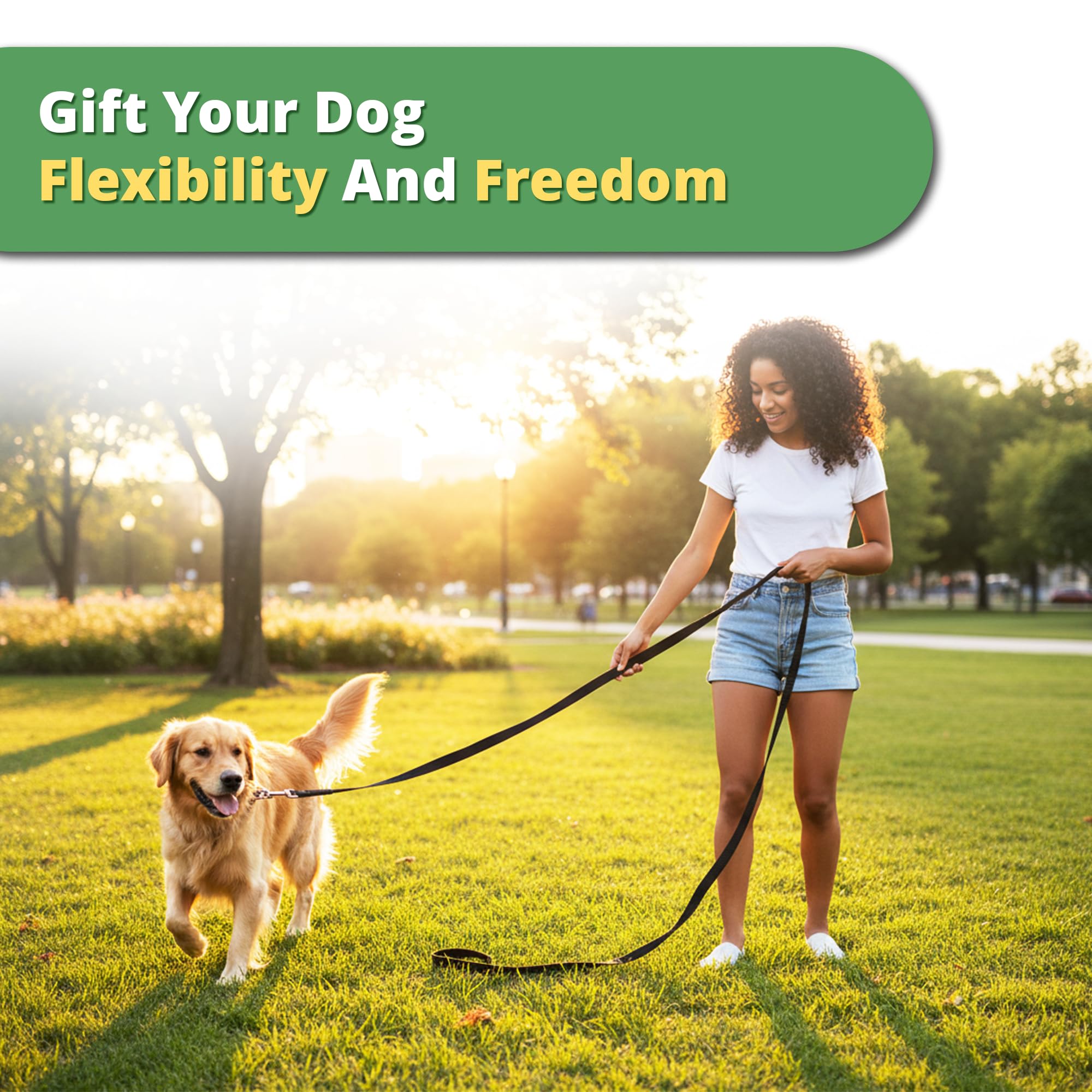 Adil’s 10FT Adjustable Dog Leash Features a Soft Leather Handle, Strong Nylon, and a 360° Swivel Hook—Durable, Comfy, and Ideal for Small to Large Dogs.