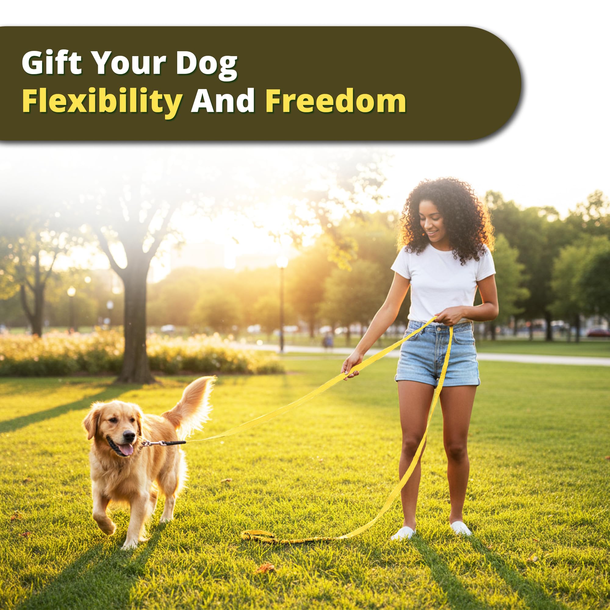 Adil’s 10FT Adjustable Dog Leash Features a Soft Leather Handle, Strong Nylon, and a 360° Swivel Hook—Durable, Comfy, and Ideal for Small to Large Dogs.