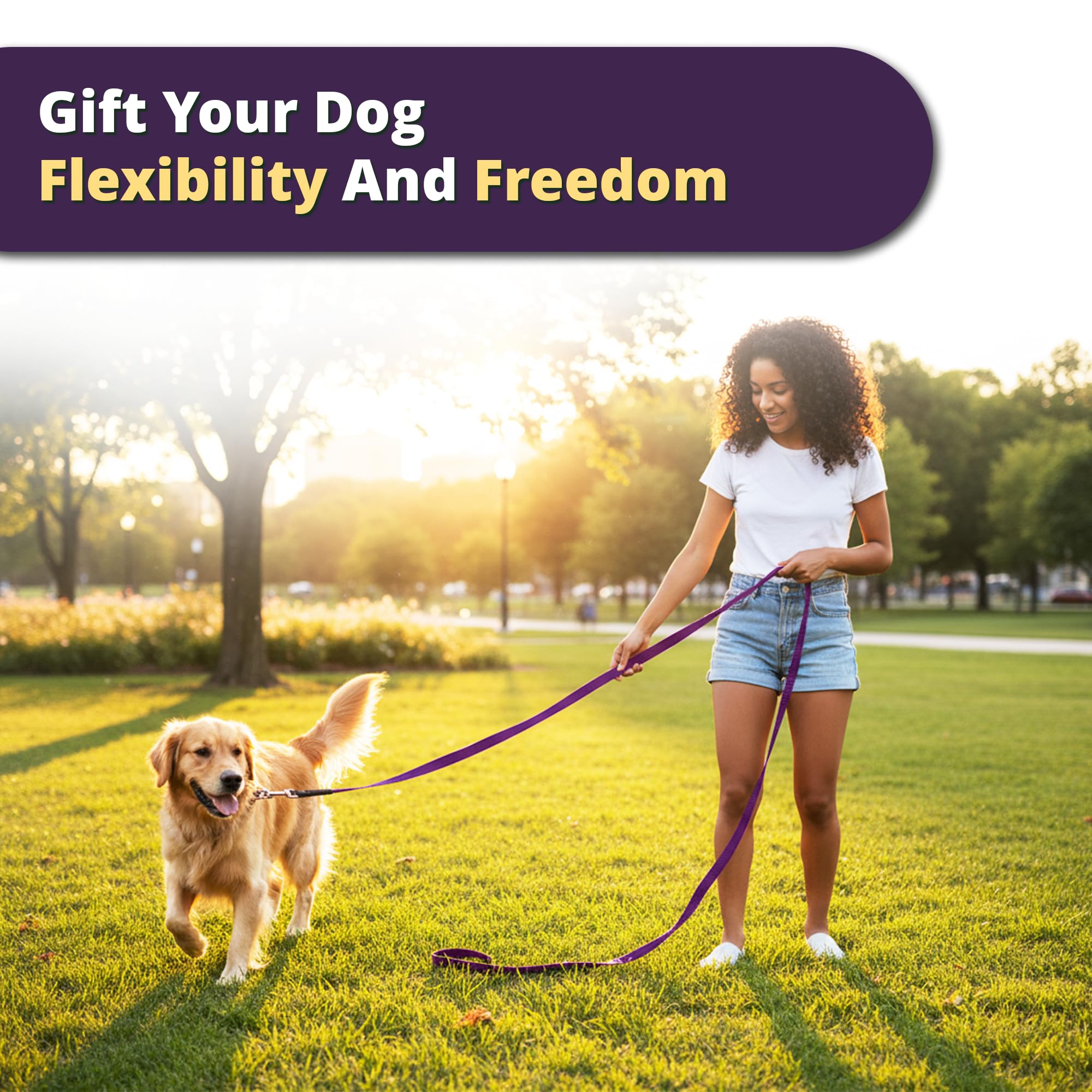 Adil’s 10FT Adjustable Dog Leash Features a Soft Leather Handle, Strong Nylon, and a 360° Swivel Hook—Durable, Comfy, and Ideal for Small to Large Dogs.