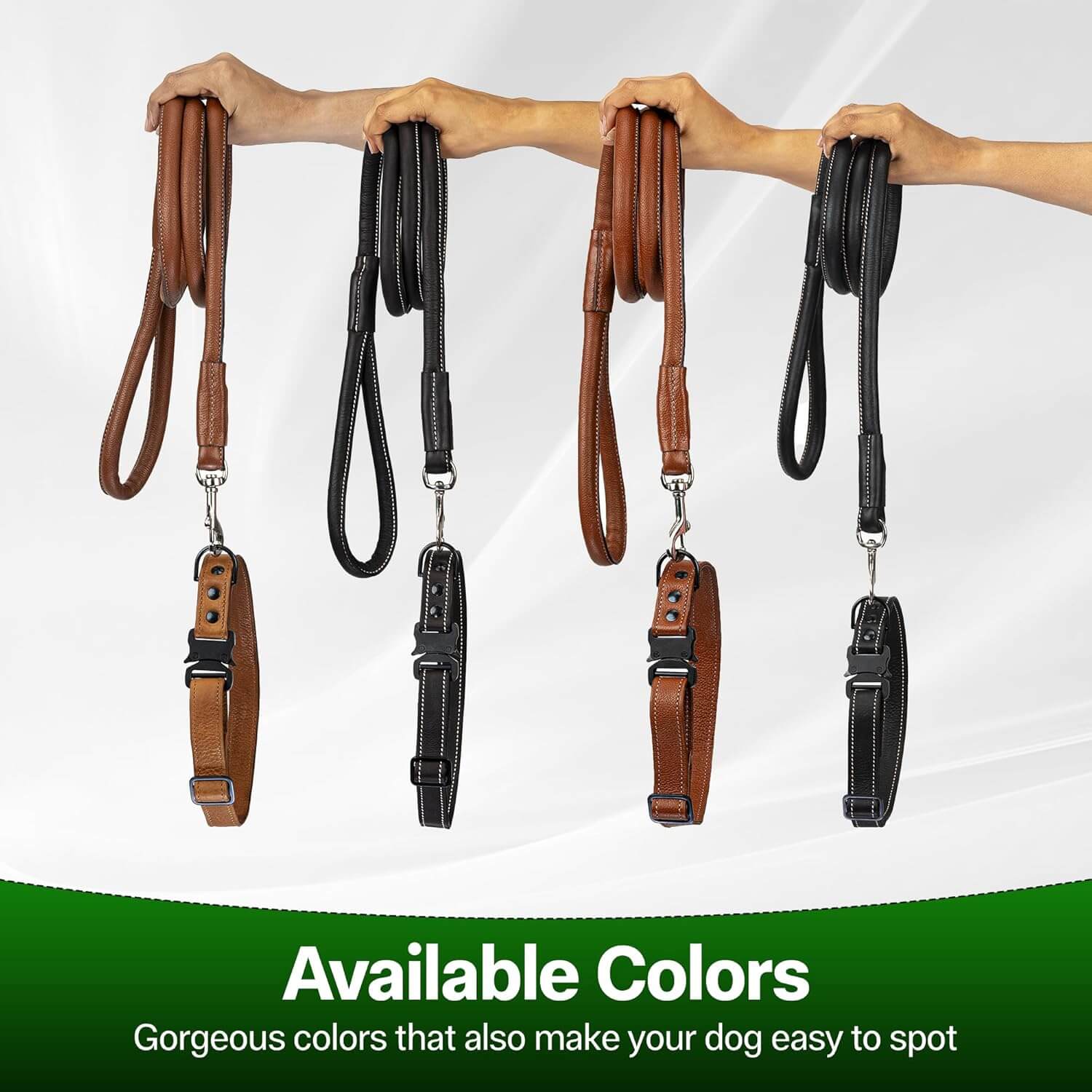 Adil’S Premium Rolled NDM Softy Leather Dog Leashes - 5 Feet Length