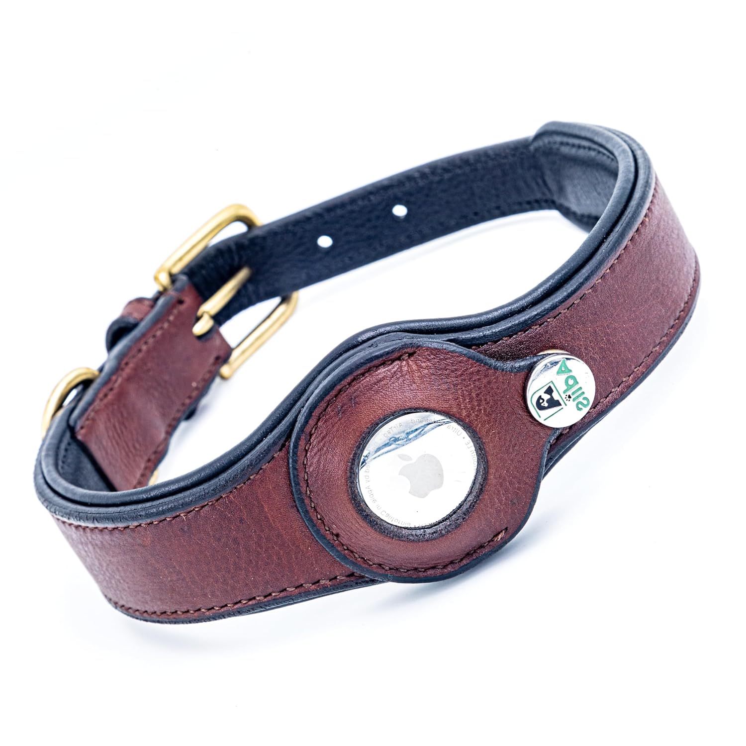 Adil’s AirTag Dog Collar – Genuine Leather with Secure Apple AirTag Holder