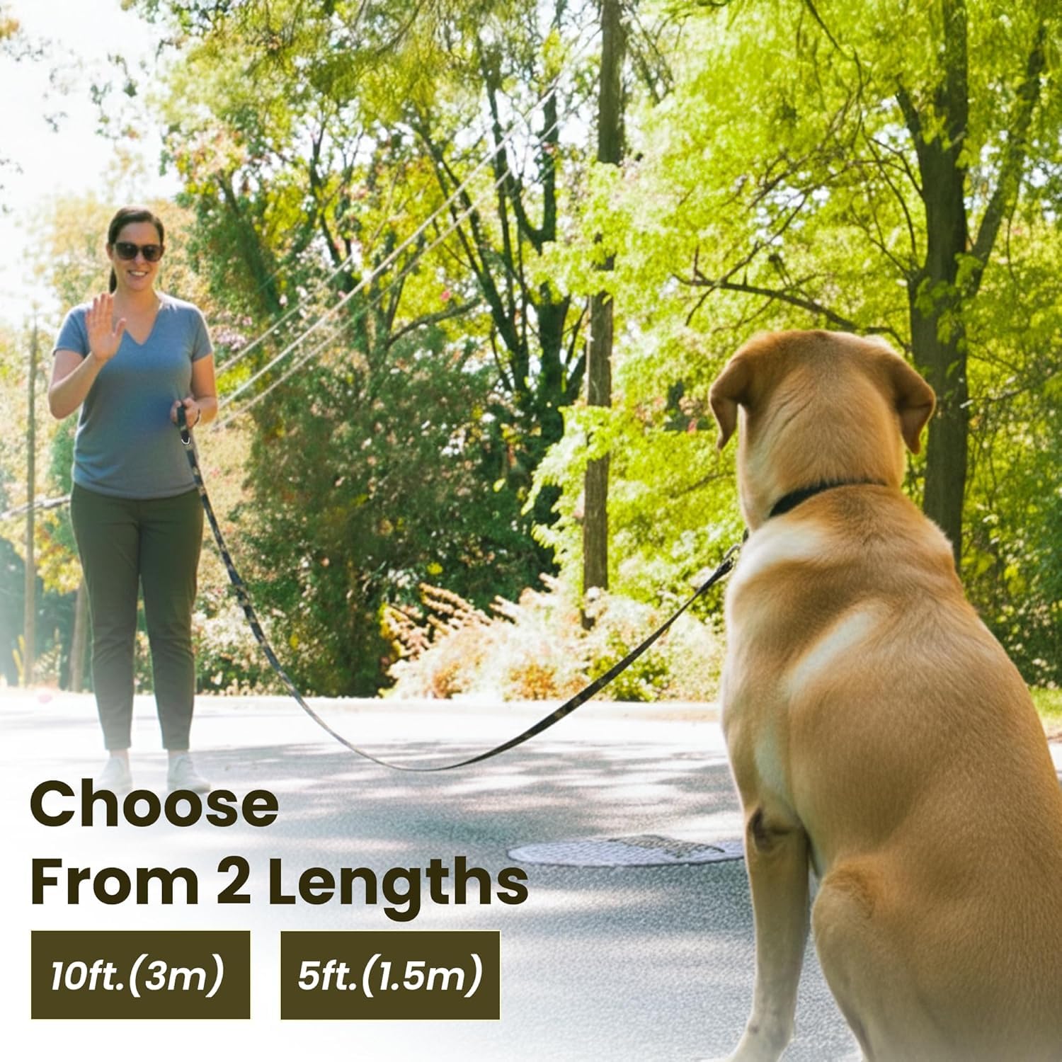 Adil’s Nylon Adjustable Dog Leash in Army Print with Soft Leather Handle, Heavy-Duty Strap & 360° Swivel Hook – Durable Training & Walking Leash for Small, Medium & Large Pets.