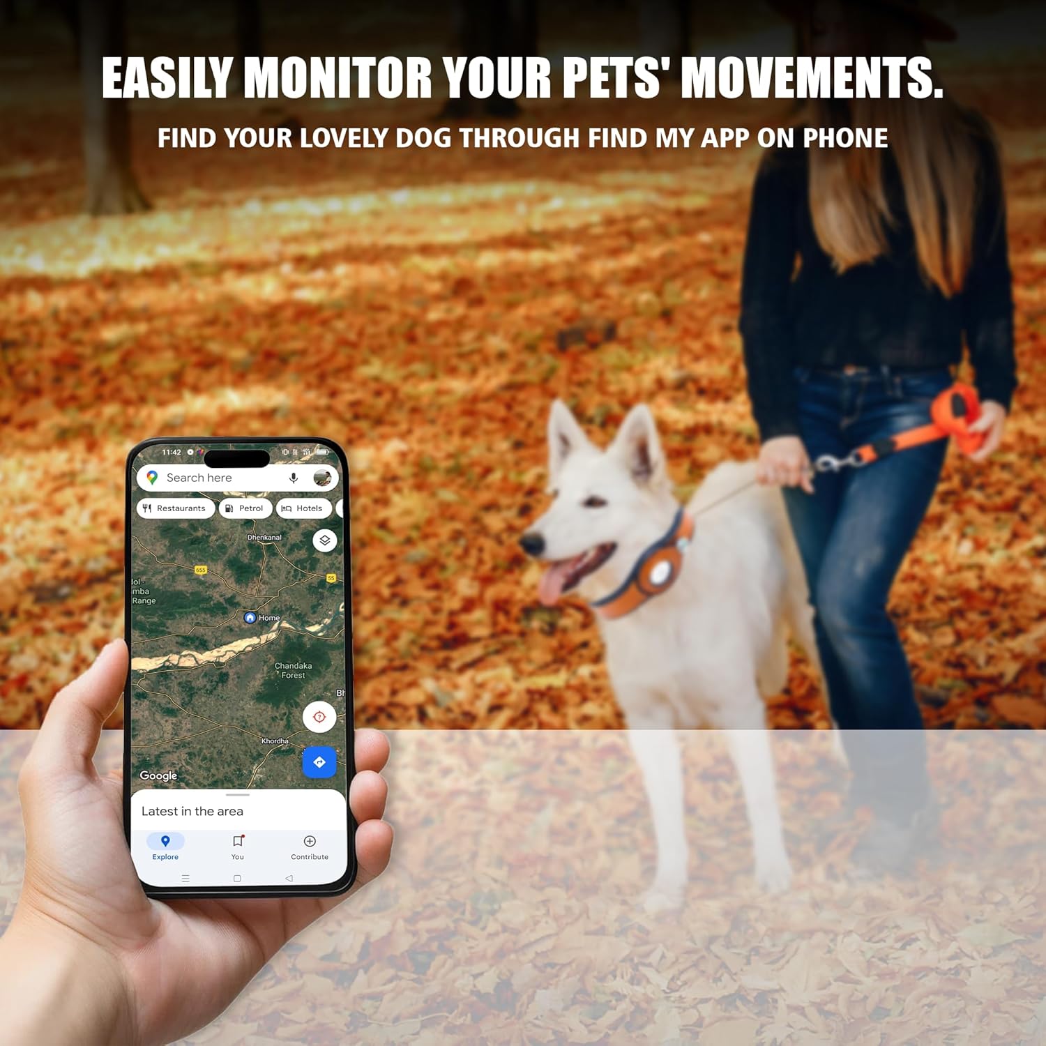 Adil’s AirTag Dog Collar – Genuine Leather with Secure Apple AirTag Holder