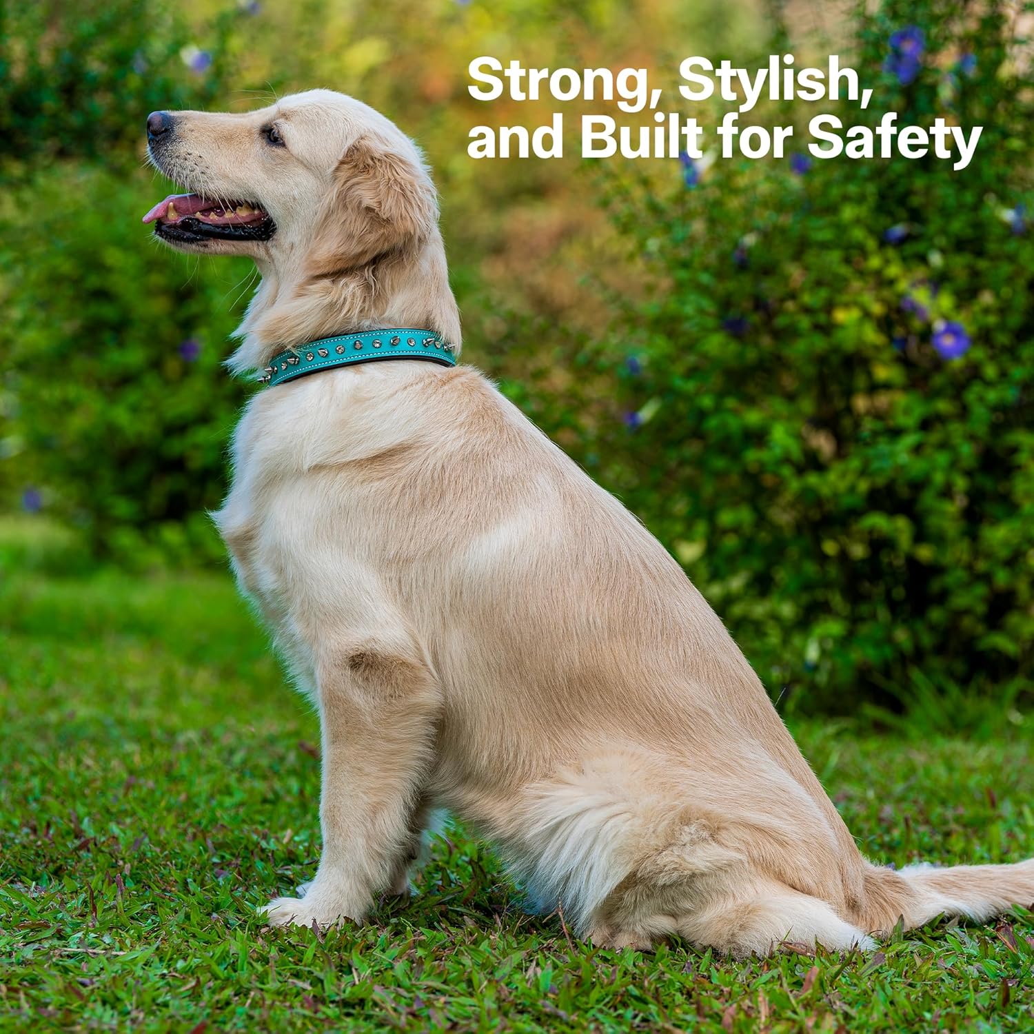 Adil’S Leather Spike Studded Dog Collar – Adjustable Pet Collar for Small, Medium, Large Dogs Durable & Stylish for Pitbulls, Bulldogs, Mastiffs & Guard Dogs