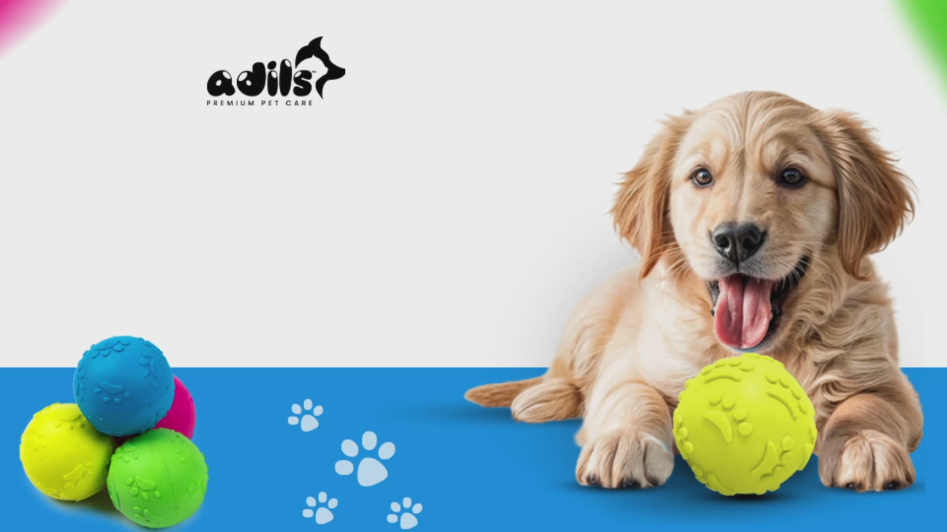 ADIL'S Natural Latex Dog Chews Ball Toy for Small to Medium Dogs & Puppies - Combo of 4